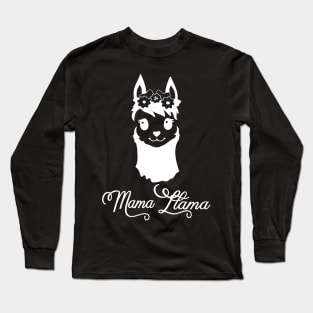 Mama Llama Mothers Day Gift Long Sleeve T-Shirt